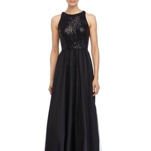 Aidan Mattox Black Sequin & Tulle Formal Dress 12
